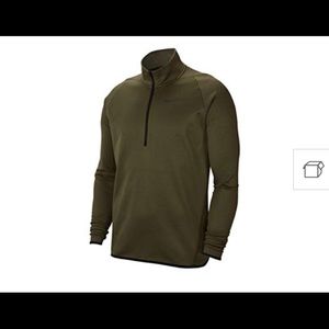 NIKE men’s therma fit olive 1/4 zip training top